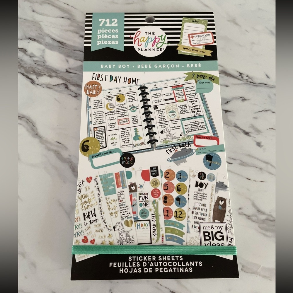 The Happy Planner Baby Boy Sticker Set - Multicolor